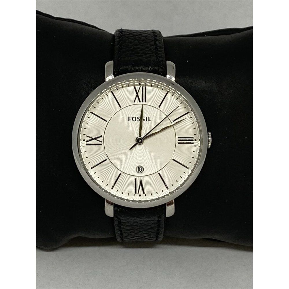 Fossil ES3433 Women's Black Leather Analog Dial Qu